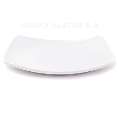 Foto de Plato Cuadrado Melamina Blanco 9.5" /23.5 cms GET29-30 (120)
