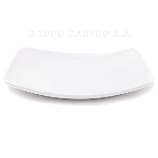 Foto de Plato Cuadrado Melamina Blanco 9.5" /23.5 cms GET29-30 (120)