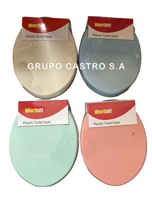 Foto de Asiento Inodoro Plast Red Worth-it Colores O8F28915 41x33.5 cms (10)