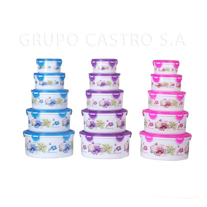 Foto de Recipiente Plast Set 5 pcs Dec C/T Clip OAS2401 10/12.5/15/17.5/20.3cms (40)