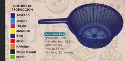 Foto de Colador Fino 1ERFI c/mango neoplast  21x10.5cms (144)
