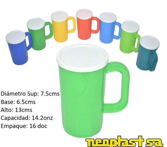 Foto de Jarra plast cervecera c/t 1TART 13.2x7.8 cms14.2onz Plastiexport (192)