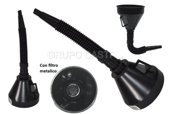 Foto de Embudo con Extensión y Filtro 14diam,36larg cms N22-00358 Max Motor Negro (24)
