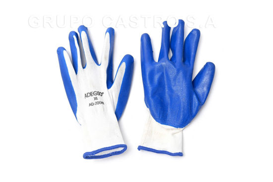 Foto de Guante nitrilo tela XL 44 grs blanco/azul AD-70049 ADEGSO (240)