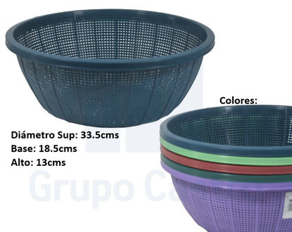 Foto de Colador Fino (3R1) 2ER3 Redondo PlastiExport 33.5diam,13alt cms (72)