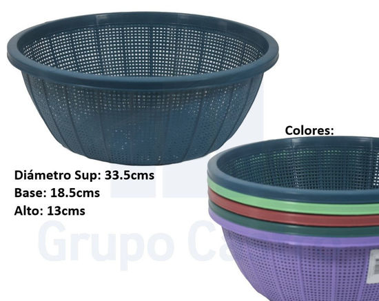 Foto de Colador Fino (3R1) 2ER3 Redondo PlastiExport 33.5diam,13alt cms (72)