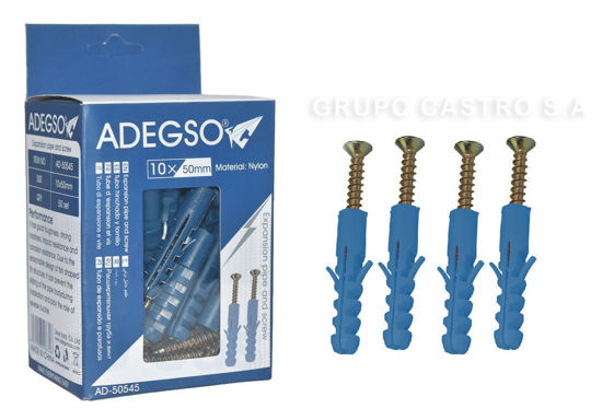 Foto de Tornillo+Espander Set 50 Pcs 10x50 mm AD-50545 ADEGSO (50)