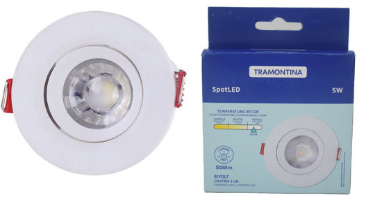 Foto de Lampara Led 5W 6500K 58021/554 ojo buey tramontina 9x2.4cms (100)