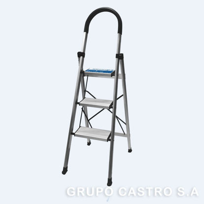 Foto de Escalera aluminio 3 escalones 125x49 cms AD-10217 ADEGSO (1)