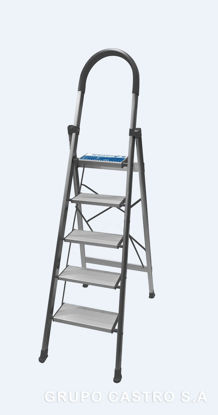 Foto de Escalera aluminio 5 escalones 176x52 cms AD-10219 ADEGSO (1)