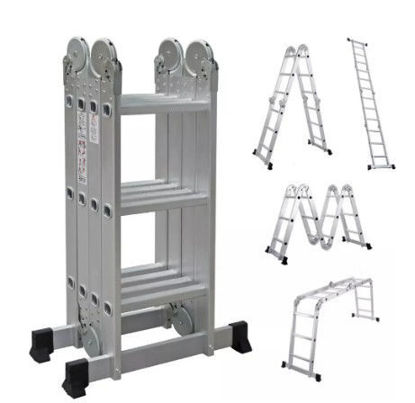 Foto de Escalera multiproposito aluminio AD-10445 4X4 (150 kg) 3.30 Mtrs  ADEGSO