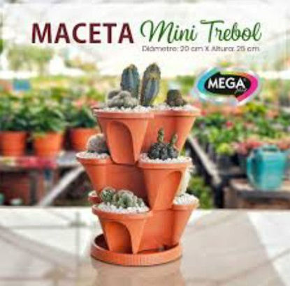 Foto de Maceta Mini Trebol 3 niveles AA12049V C29 25alt,19anc cms (36)