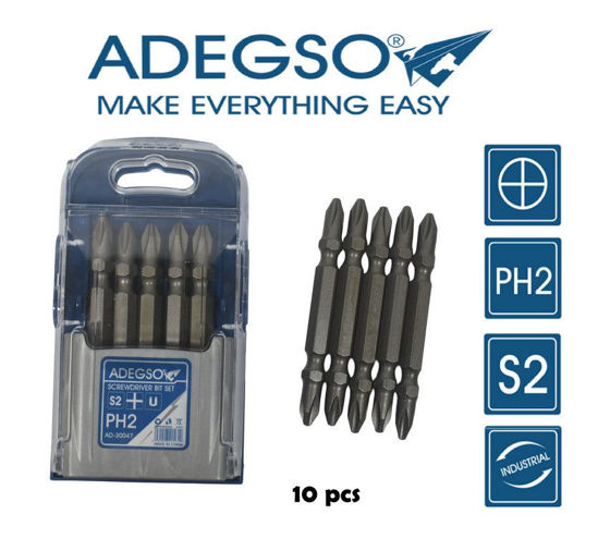 Foto de Punta P/Taladro 10 pcs 65 mm AD-30047 PH2 ADEGSO (20) (120)