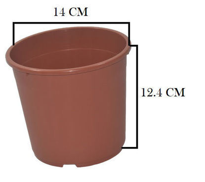 Foto de Maceta #14 Terracota (200..) Salvaplastic 12.4 alt x14 an cms 8001010099