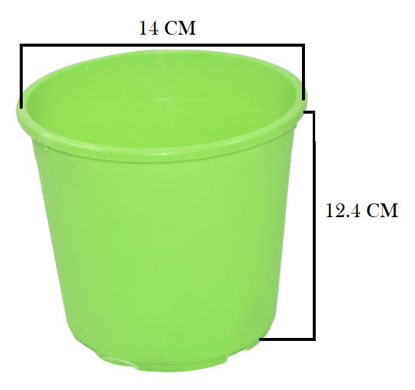 Foto de Maceta #14 Verde (200..) Salvaplastic 12.4 alt x14 an cms 8001010099