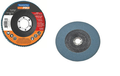 Foto de Disco grano 80 #45104/003 1000 hojas 4.1/2"x7/8" Tramontina Pro (12)