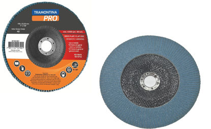Foto de Disco grano 80/1000 hojas 7"x7/8" 45105/003  tramontina pro 8.500 rpm (12)