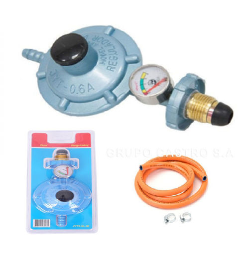 Foto de Regulador Gas Ind c/Manguera BE2891 Valvula Medicion 