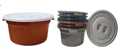 Foto de Tina #38  Yagual C/tapa 12 ltrs 19.5 alt x 38.5 diam cms Doriplast (12)