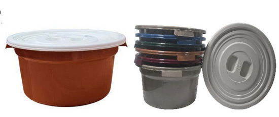 Foto de Tina #38  Yagual C/tapa 12 ltrs 19.5 alt x 38.5 diam cms Doriplast (12)