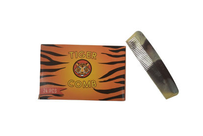 Foto de Peine Tiger Plastico Set 24 Cafe/Crema 12,5 larg x 3,2 cms Doriplast (2160)