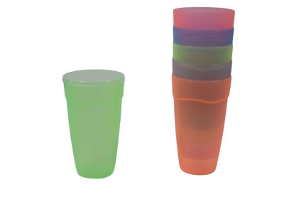 Foto de Vaso plastico C/tapa 10 onz 13x8cms Doriplast (72)