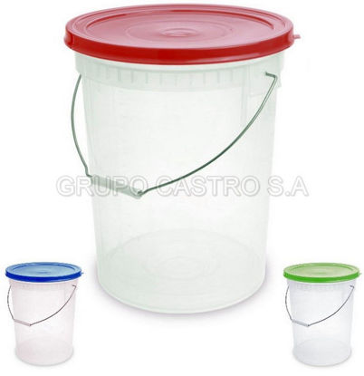 Foto de Balde Comercial 20 ltrs c/tapa y c/asa de metal BLX015000 Reyplast