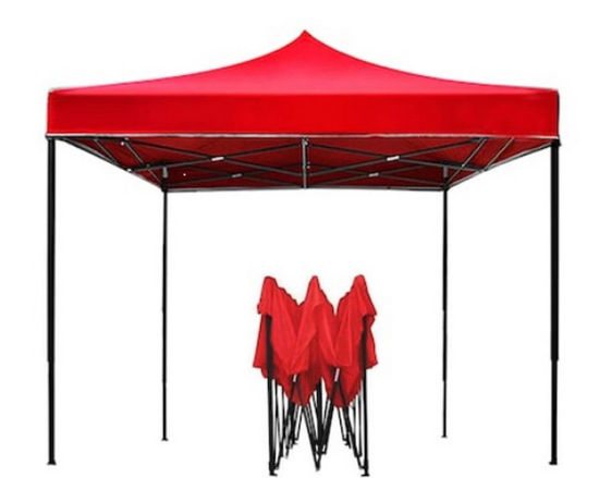 Foto de Carpa Toldo Rojo Plegable impermeable soportes fuertes 3x3metros GET45-04 2.50 mtrs Alto (1)