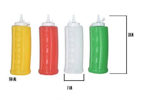 Foto de Frasco Salsero Hotdog SP311P 22alt,7anc cms Surtidos 550 ml Plastikito (144)