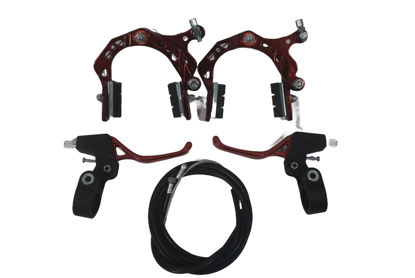 Foto de JGO 2PZS FRENO MANILLAS CABLES ROJAS BMX CB-SB205+BL232