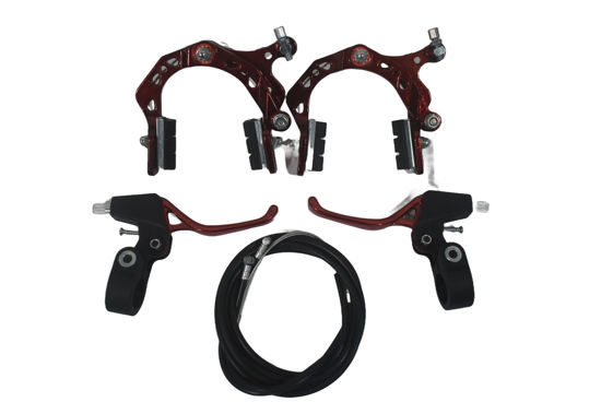 Foto de JGO 2PZS FRENO MANILLAS CABLES ROJAS BMX CB-SB205+BL232