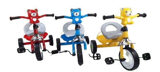 Foto de Triciclo Para Bebe Con Respaldar y Sonido Amarillo (2 Baterias AAA) MAQ2609 (6)