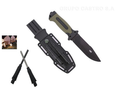 Foto de Cuchillo Deportivo 4" Fish c/funda y Brujula P3F35611 (120)