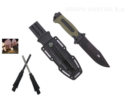 Foto de Cuchillo Deportivo 4" Fish c/funda y Brujula P3F35611 (120)
