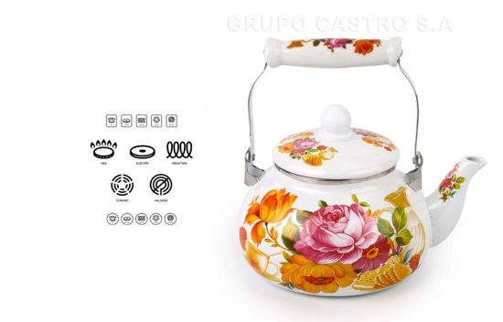 Foto de Cafetera Loza 2.5 Ltrs Dec Agaradera Loza LongFei P37330 (18)