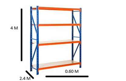 Foto de Estantería Rack 4 niveles PAI2401 500k. 2.4m largox4m altox60cms ancho 