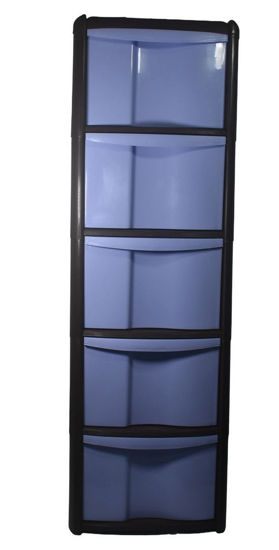 Foto de *SEGUNDA*GAVETERO DELUX 5 NIVELES AA11209V CI15   CAFE /VIOLETA PASTEL 104X33X43 CMS