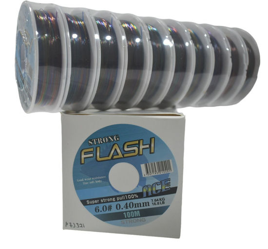 Foto de Hilo Nylon Pesca FLASH 0.40 mm (7,64 kg16,8 lbs) 100 mtrs N7J321 (10) (500)