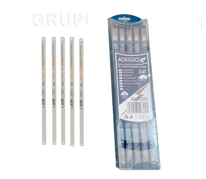 Foto de Hoja Segueta 12"x1/2"x24T Set 10 pcs 30mm AD-10251 24 Dientes ADEGSO (100)