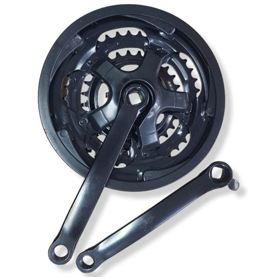 Foto de Triple Plato 38/38/48T 170mm Alum.CH-DM-FL303 NEGRO