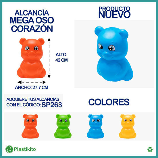 Foto de Alcancia Mega Oso SP263P 42 alt,27.7anc cms Plastikito (16)