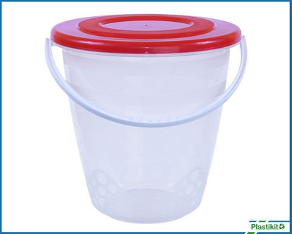 Foto de Balde 5 ltrs c/t transp IN214P 22 diam,23alt cms Plastikito (72)