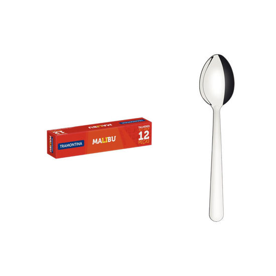 Foto de Cucharita Acero Inox 12 pcs Malibu  23737/000 Tramontina cajita (600)