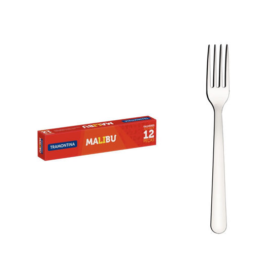 Foto de Tenedor Acero Inox Postre12 pcs Malibu 23735/000 Tramontina cajita (600)