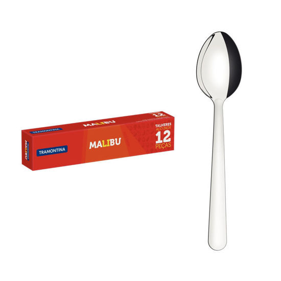 Foto de Cuchara Acero Inox 12 pcs Malibu 23743/000 Tramontina cajita (600)