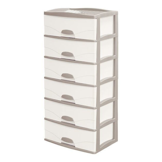 Foto de Comoda RAYMI 6 Pisos Beige Crema CMX058000 Reyplast