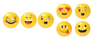 Foto de Bola hule decorada caritas 15 cms GET03-02 (500)