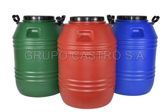 Foto de ENVASE 80 LTRS C/TAPA ROSCA Y AGARRADERA SALVAPLASTIC