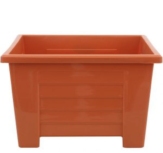 Foto de Maceta cuadrado estilo madera 11" 27.5x24.5cms 12 lts Spartaplast