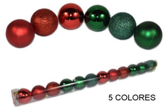 Foto de SET 12 ESFERAS NAVIDEÑAS 6 CMS